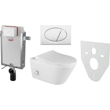 Alcaplast AM115/1000 Renovmodul komplet k zazdění se závěsným WC RIMLESS Sapho AVVA 100315 s integrovanou baterií a bidetovou sprškou