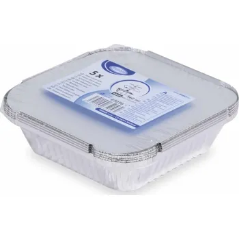 Jednorázové nádobí WIMEX Hliníková miska s víčkem 560 ml 158 x 158 x 34 mm 5 ks