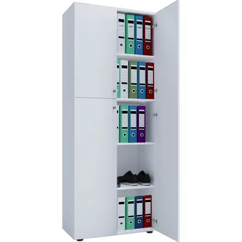 Policová skříň VCM Kancelářská skříň Lona, bílá 763335