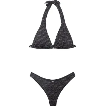 Dámské plavky Dámské Dvoudílné plavky EA7 WATER SPORTS BW GRAPHIC W BKN TRIANGLE 9111514R42502320 – Černá L