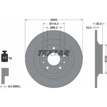 Brzdový kotouč Brzdový kotouč TEXTAR 92324803