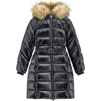 Dětská Zateplená bunda GUESS REAL DOWN HOODED LONG JACKET J4BL18WGL50-JBLK – Černá 7