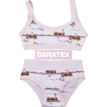 Dívčí spodní prádlo EMY bimba dívčí souprava BB755+B2942 meruňková