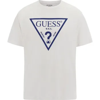 Pánské tričko Pánské Tričko s krátkým rukávem GUESS SS BSC REFLECTIVE LOGO TEE M3GI44K9RM1-G011 – Bílá XL