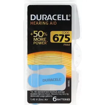 Baterie A675 ZnO2 1ks knoflíková