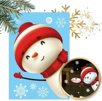 Vánoční dekorace Flamenco Mystique Vánoční barevné samolepky na okno 20 x 30 cm nkd20