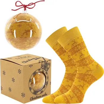 Dětská móda LONKA dětské vánoční ponožky Elfi zlatá