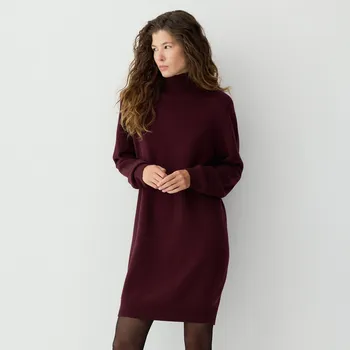 Dámský kabát Reserved - Kabátek z vlny merino - mahagonová - 456GX-93X - 456GX-93X-XS