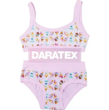 Dívčí spodní prádlo EMY bimba dívčí souprava BB745+B2843 růžová