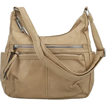 Kabelka Stylová dámská koženková crossbody kabelka Palmira, khaki