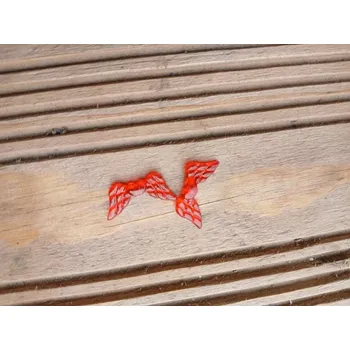 Materiál na výrobu šperku andělská křídla - plast, 20 x 10 mm, červená
