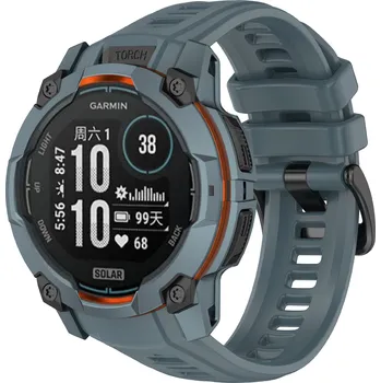 Příslušenství k chytrým hodinkám Silikonový řemínek pro Garmin Instinct 3 50mm Barva: Šedo-modrá