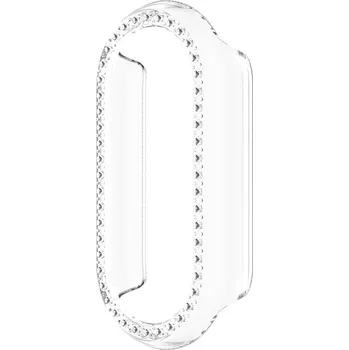 Příslušenství k chytrým hodinkám Ochranný rámeček s kamínky pro Mi Band 8/9/10 Barevná varianta: Průhledná