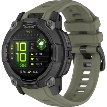 Příslušenství k chytrým hodinkám Silikonový řemínek pro Garmin Instinct 3 50mm Barva: Khaki Zelená