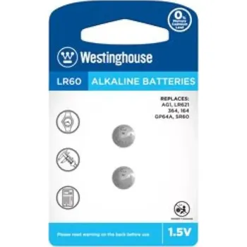 Baterie LR60 / SR60 / 364 / AG1 / LR621 1ks alkalická knoflíková