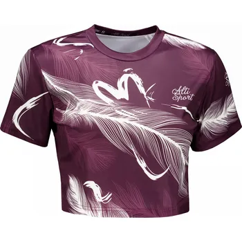 Dámské tričko Dámský crop top premium ALTISPORT VOJ/ALW001TR07 FIALOVÁ FIALOVÁ XS