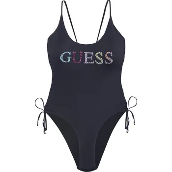 Dámské plavky Dámské Jednodílné plavky GUESS ONE PIECE LOGO STRASS E4GJ10MC040-JBLK – Černá M