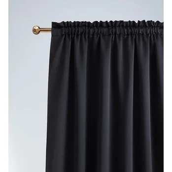 Závěs Kvalitní černý zatemňující závěs na řasící pásku 140 x 280 cm