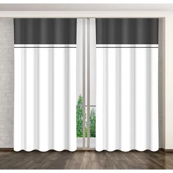 Sprchový závěs Elegantní černo bílý závěs do obýváku Délka: 270 cm