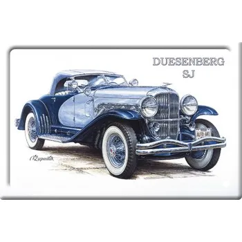 Domovní cedule Plechová cedule automobilu Duesenberg SJ, 150x100 mm