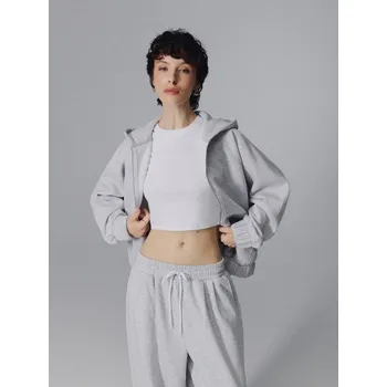 Dámská mikina Mikina na zip s kapucí - S - House - světle šedá - 107GB-09M