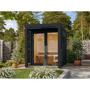 Sauna Finská sauna – KARIBU ARES 1 (antracit / antracit)