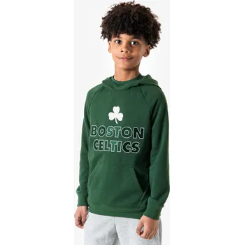 Dámská mikina TARMAK Dětská basketbalová mikina s kapucí 900 NBA Boston Celtics 8 LET BÍLÁ|ZELENÁ