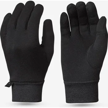 Rukavice QUECHUA Dětské turistické dotykové hedvábné spodní rukavice SH 500 Mountain 4 ROKY ČERNÁ