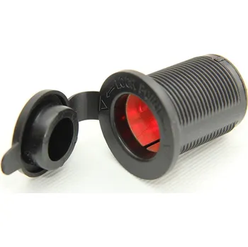 Auto elektroinstalace Autozásuvka vestavná černá 12/24V s LED