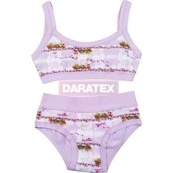 Dívčí oblečení EMY bimba dívčí souprava BB755+B2942 fialová