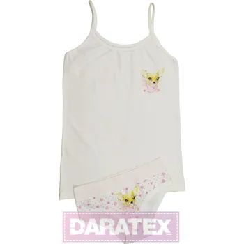 Dívčí spodní prádlo EMY bimba dívčí souprava SS345 krémová