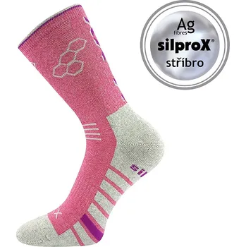 Dámské ponožky VoXX dámské ponožky Virgo tm.růžová melé