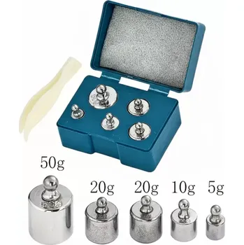 Laboratorní váha Kalibrační závaží Nakida 105g (50g, 2x20g, 10g, 5g) (kalibrační závaží | kalibrační sada | závaží na váhy | kalibrace vah | přesné vážení | laboratorní závaží | kontrolní závaží | 105g závaží | Nakida závaží | sada závaží | miligramová váha příslušenství 