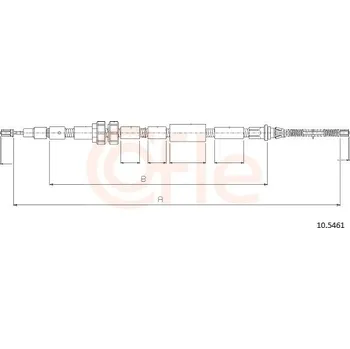 Lanko parkovací brzdy Tažné lanko, parkovací brzda COFLE (10.5461)