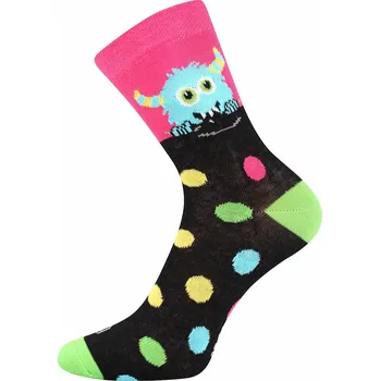 LONKA dívčí ponožky Ufonek tmavě růžová