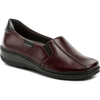 Dámské polobotky Polobotky dámské vínové Axel kožené 1525 na široké chodidlo - 40