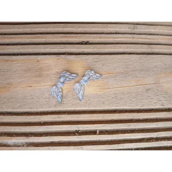 Materiál na výrobu šperku andělská křídla - plast, 20 x 10 mm, modrá