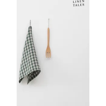 Utěrka Lněná utěrka 45x65 cm Forest Green Gingham – Linen Tales ID_1806012