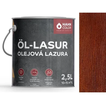 Olej na dřevo Hahn Color OLEJOVÁ LAZURA 2,5L OL-07 Mahagon - Mahagoni