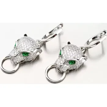 Náušnice Dámské náušnice stříbro 925 zirkon ve tvaru tygra PKL-2106