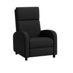 Křeslo relaxační, polohovací, látka černá, FOREST