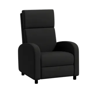 Křeslo Křeslo relaxační, polohovací, látka černá, FOREST