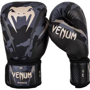 Boxerské rukavice Venum Impact Boxing Gloves - Dark Camo/Sand Velikost: 12oz