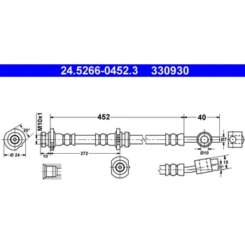Brzdová hadice Brzdová hadice ATE 24.5266-0452.3