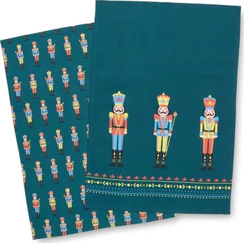 Utěrka Bavlněné utěrky v sadě 4 ks s vánočním motivem 50x70 cm Nutcracker – Catherine Lansfield ID_1800503