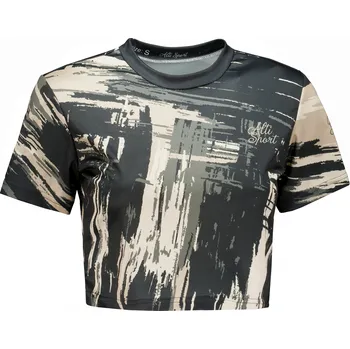 Dámské tričko Dámský crop top premium ALTISPORT VOJ/ALW010TR07 ČERNOHNĚDÁ ČERNOHNĚDÁ L