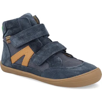 Dívčí zimní obuv Barefoot dětské zimní boty Develab - BF Soft Shoe 2 WP Navy tmavě modré Velikost: 33