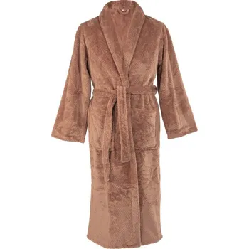 Dámské noční prádlo Hnědý župan z mikroplyše velikost L/XL Pippa – Tiseco Home Studio ID_1804109