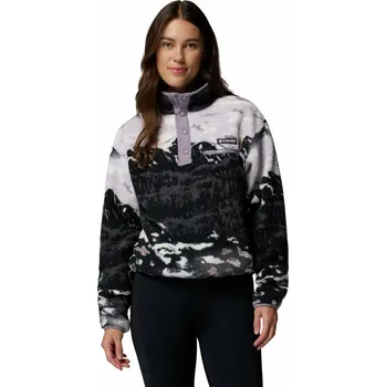 Dámská mikina Columbia Helvetia™ II Printed Cropped Half Snap Wmn 2098501554 fialová L