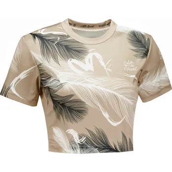 Dámské tričko Dámský crop top premium ALTISPORT VOJ/ALW001TR07 HNĚDÁ HNĚDÁ L